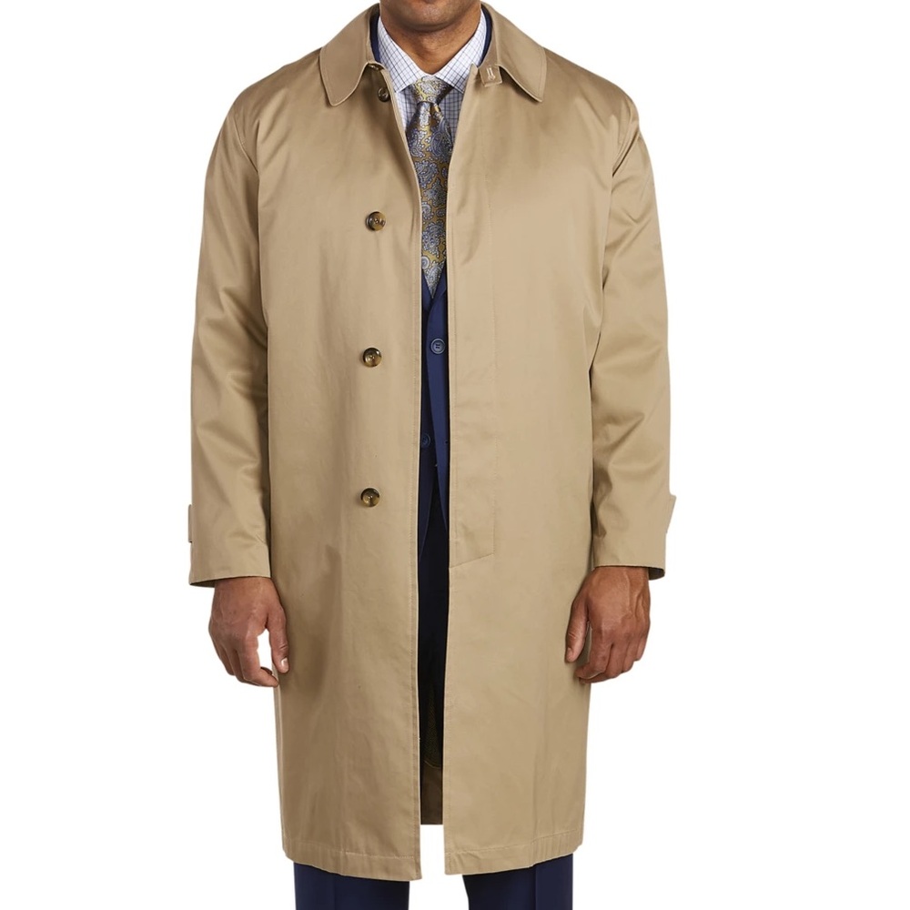 NWT Big & Tall Jean Paul Germain Khaki Buster Three-Season Trenchcoat
